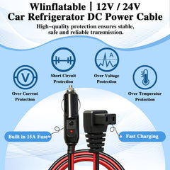 ApexscnView 5m 16AWG DC cord delivering stable power for portable fridges