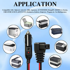 ApexscnView durable black DC power cord for outdoor and road trips