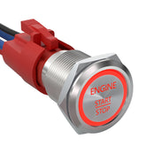 APIELE push start ignition switch with red LED glow for quick night starts.