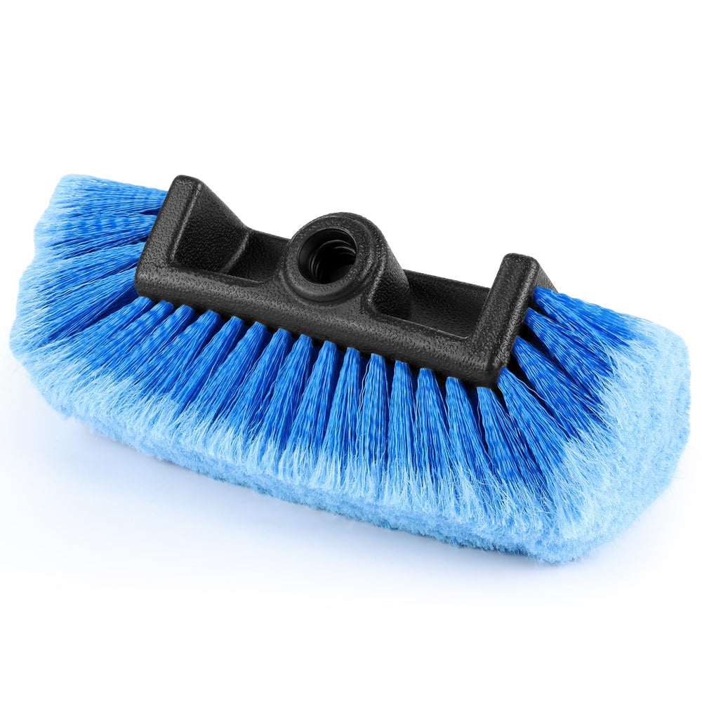 APIFRSUAK 10-inch car wash brush head in blue with soft bristles for gentle cleaning.