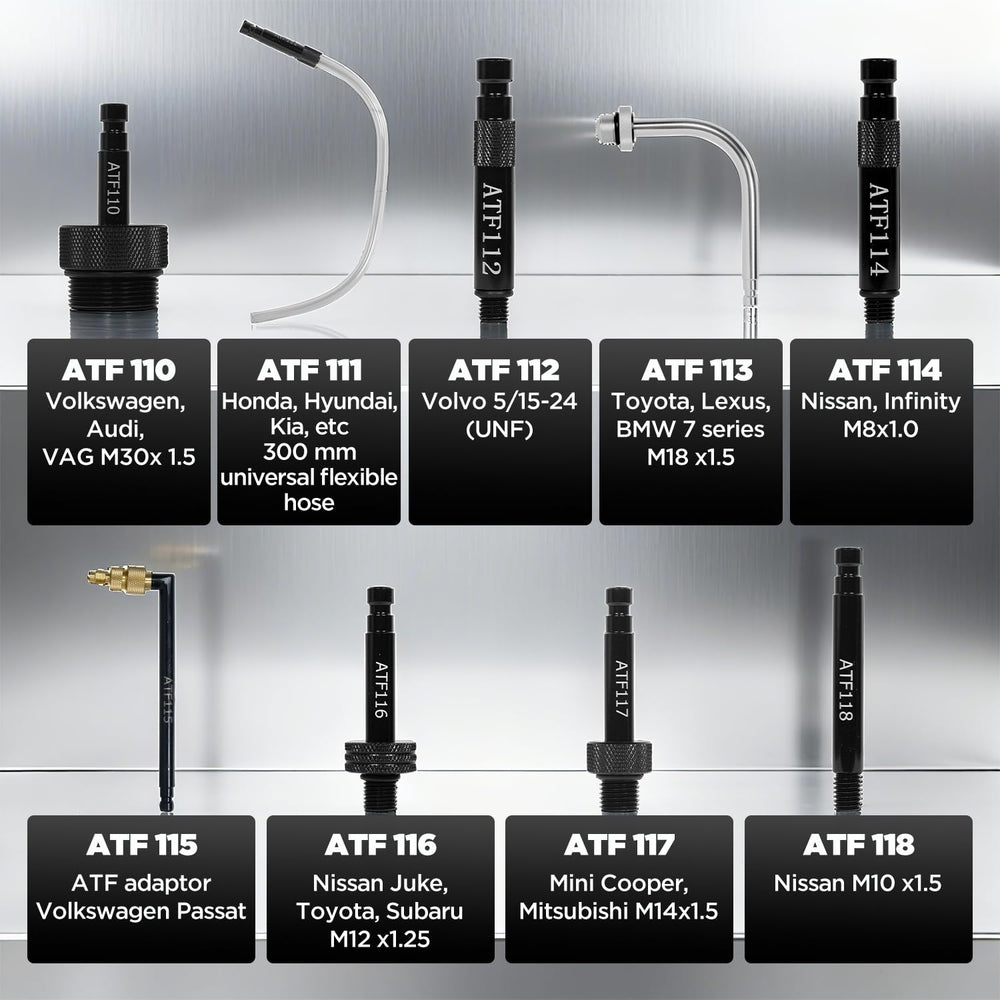 APOWFIX organized case with numbered adapters speeds quick selection by vehicle brand.