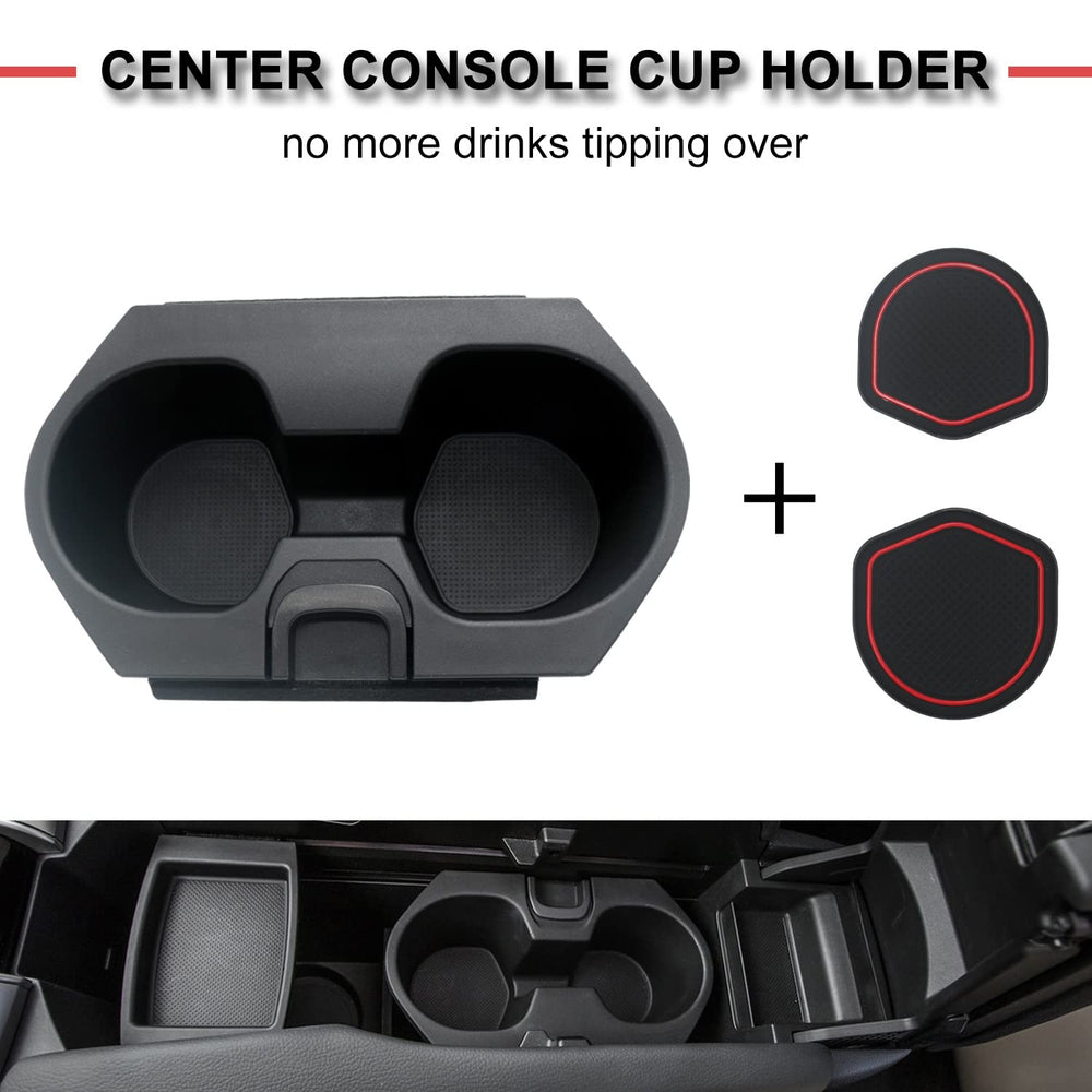 APPERFiT cupholder with red liner mat adds spill protection and easy cleanup