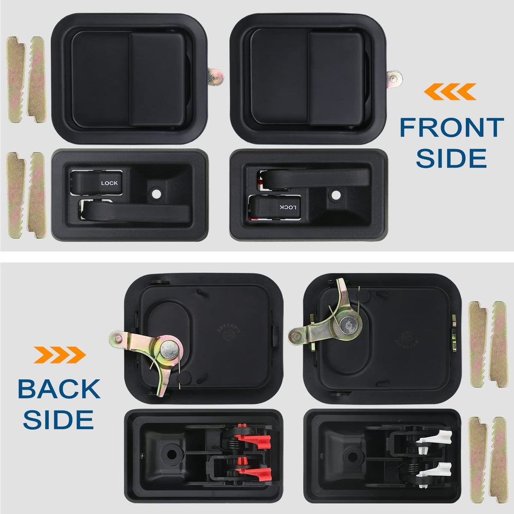 APPERFiT door handles fit Jeep Wrangler YJ and TJ full-door models.