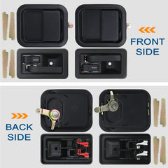 APPERFiT door handles fit Jeep Wrangler YJ and TJ full-door models.
