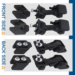Easy installation visuals of APPERFiT hood latch kit components.