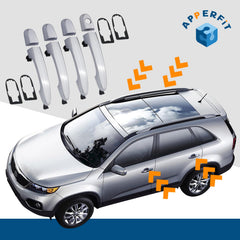 APPERFiT exterior chrome door handle for front right, weather-ready replacement.