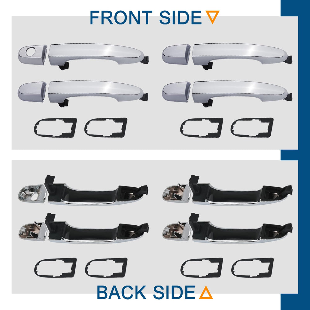 APPERFiT exterior chrome door handle for rear left, smooth operation and upgraded look.