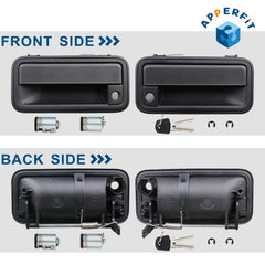 Front door handle fitment guide demonstrates correct alignment and installation tips