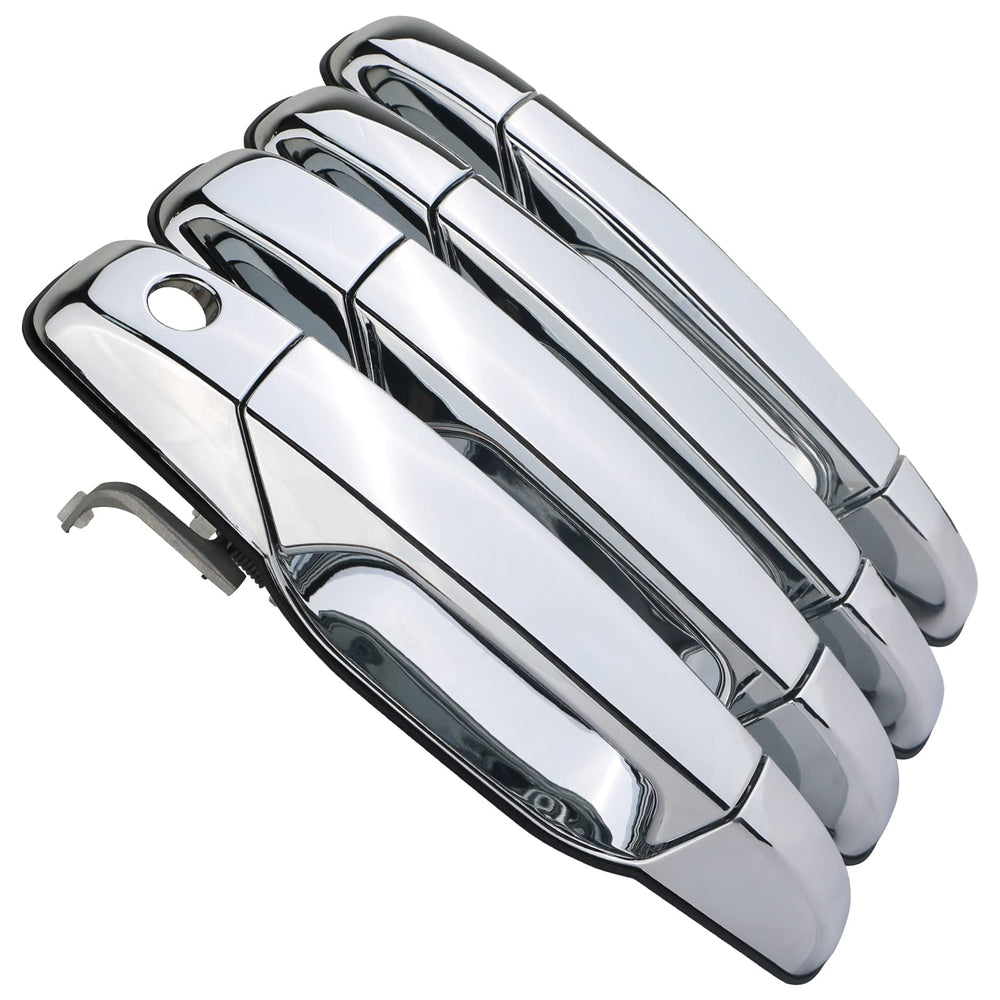 APPERFiT front driver chrome door handle for Silverado, durable replacement to restore exterior shine.