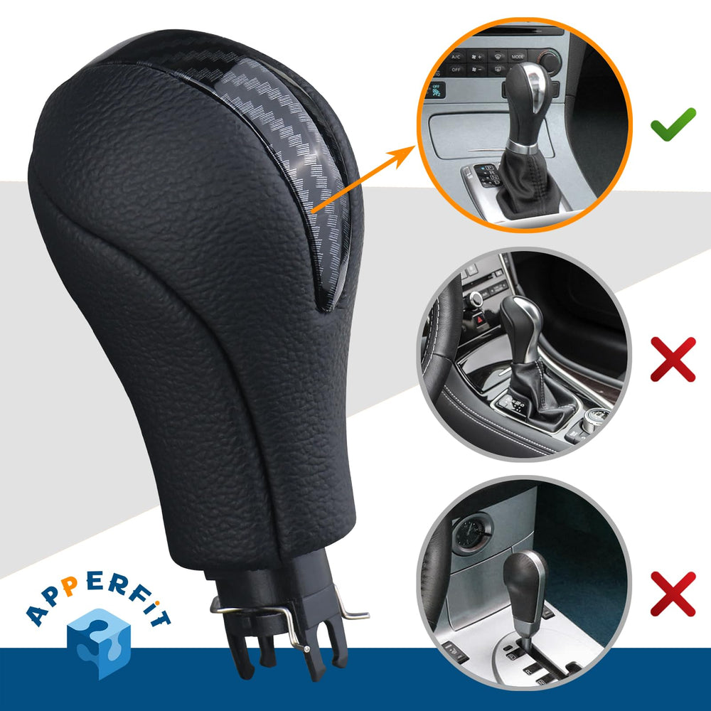 APPERFiT gear shift knob installed in Infiniti EX35 shows precise OEM-like fit