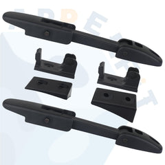 APPERFiT close-up of the black latch bracket highlights durable finish and sturdy construction.