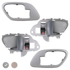 APPERFiT gray interior door handle with bezel kit, front left view showing precise fit