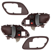 APPERFiT red interior door handle with bezel kit for the driver side, smooth operation.