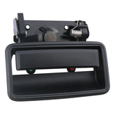 APPERFiT metal tailgate handle latch with bezel in black—durable replacement for Chevy/GMC trucks