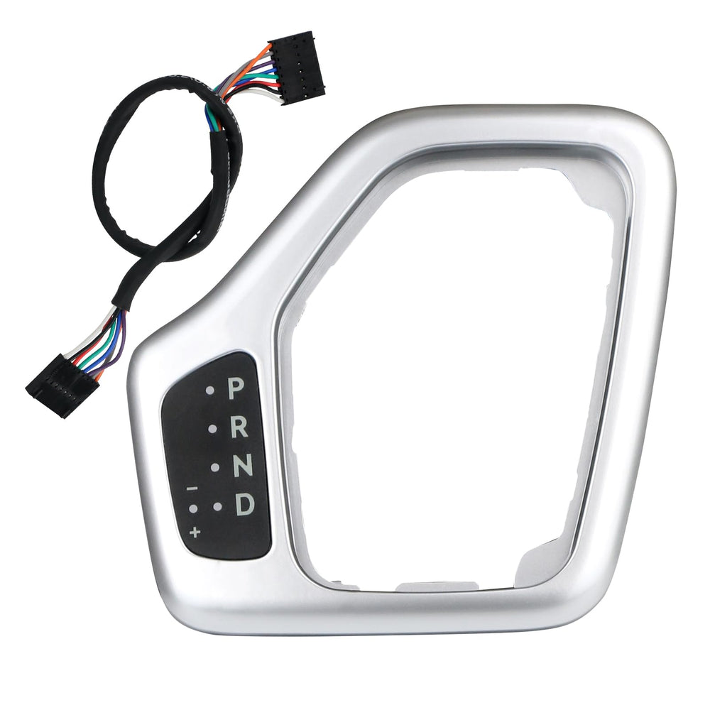 APPERFiT transmission shifter bezel silver close-up showing premium finish and precise fit