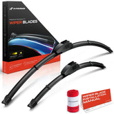 A-Premium 26-inch and 18-inch windshield wiper blades packaged for all-season use