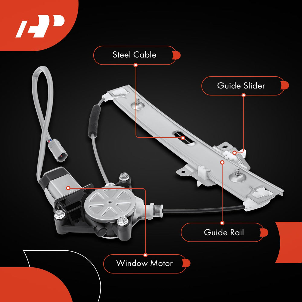Electrical connector and motor design by A-Premium for seamless integration with the window system.