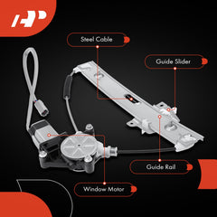 Electrical connector and motor design by A-Premium for seamless integration with the window system.
