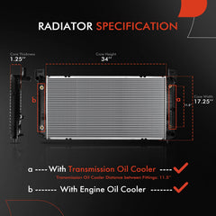 A-Premium 34-Inch radiator core closeup highlights heat dissipation efficiency