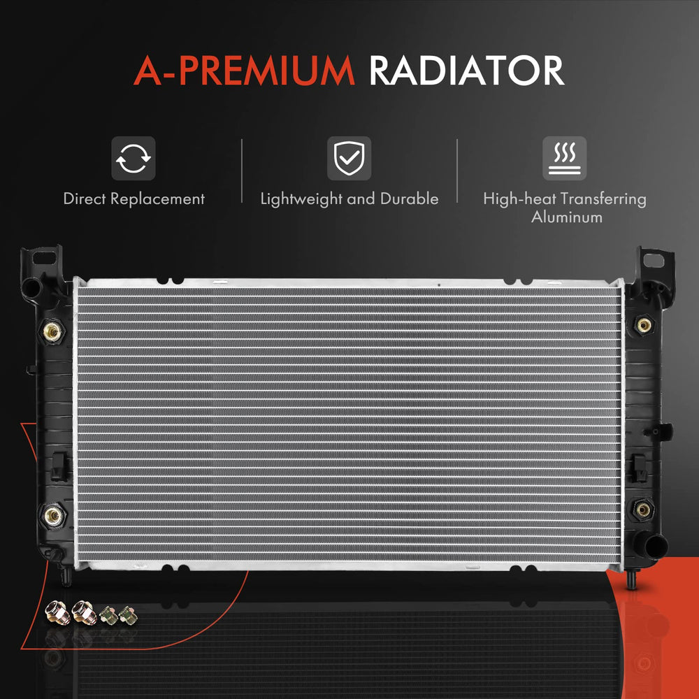 A-Premium 34-Inch radiator assembly in packaging ready for shipping