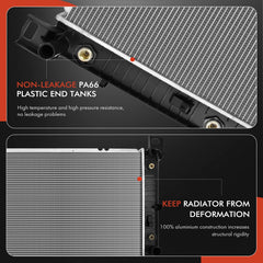 A-Premium 34-Inch radiator assembly with integrated engine and transmission oil coolers