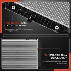 A-Premium 34-inch radiator inlet and outlet diameters shown for hose matching