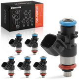 A-Premium 4-hole fuel injectors close-up showing durable metal and plastic construction.