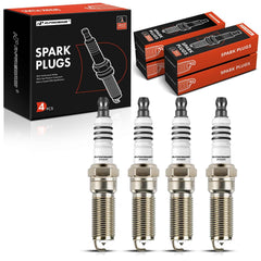 A-Premium 4344 spark plug close-up reveals iridium-platinum tip for durability.
