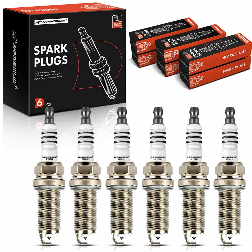 A-Premium 93501 spark plug close-up showing iridium-platinum tip for precise ignition