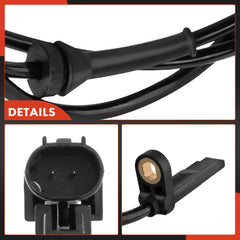 Close-up of A-Premium ABS sensor connectors and wiring for easy plug-and-play.
