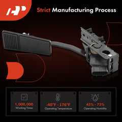 A-Premium pedal sensor close-up on the accelerator pedal for enhanced responsiveness.