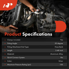 A-Premium aluminum Y-junction hose close-up demonstrates rugged build.