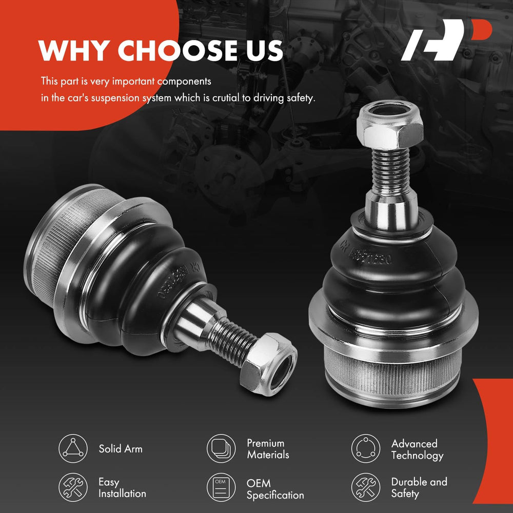 A-Premium ball joint assembly closeup shows sturdy construction.
