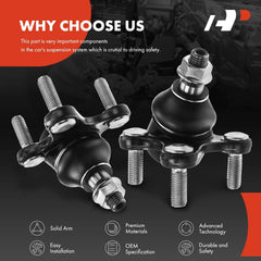 A-Premium ball joint detail with specs and pre-greased design.