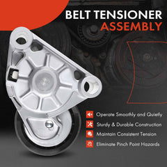 A-Premium belt tensioner assembly for Firebird 1998-2002, side view, reliable installation