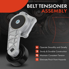 A-Premium belt tensioner close-up on pulley demonstrating precise alignment and quiet performance