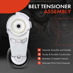 A-Premium belt tensioner assembly side view for easy installation