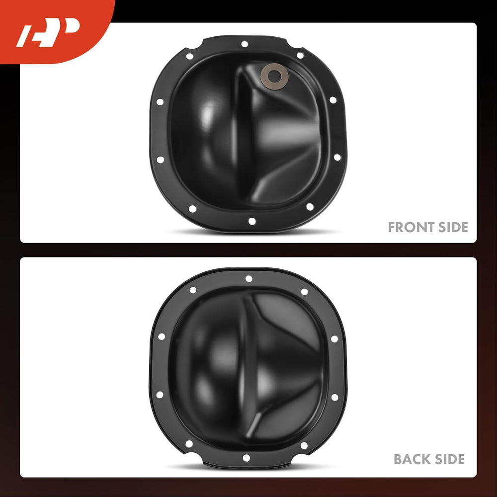 APremium black finish differential cover ready for under-hood use.