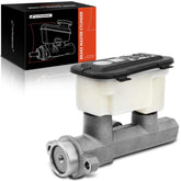 A-Premium brake master cylinder with aluminum body for durability.