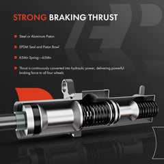 A-Premium gas-model-compatible master cylinder supports factory vacuum boosters.