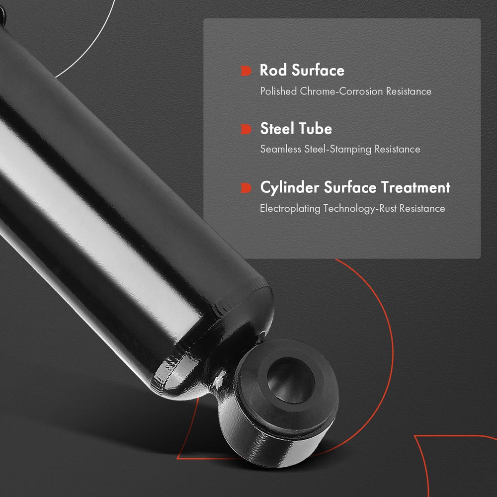 A-Premium cab shock absorber extended-length demonstrates generous travel for load compensation