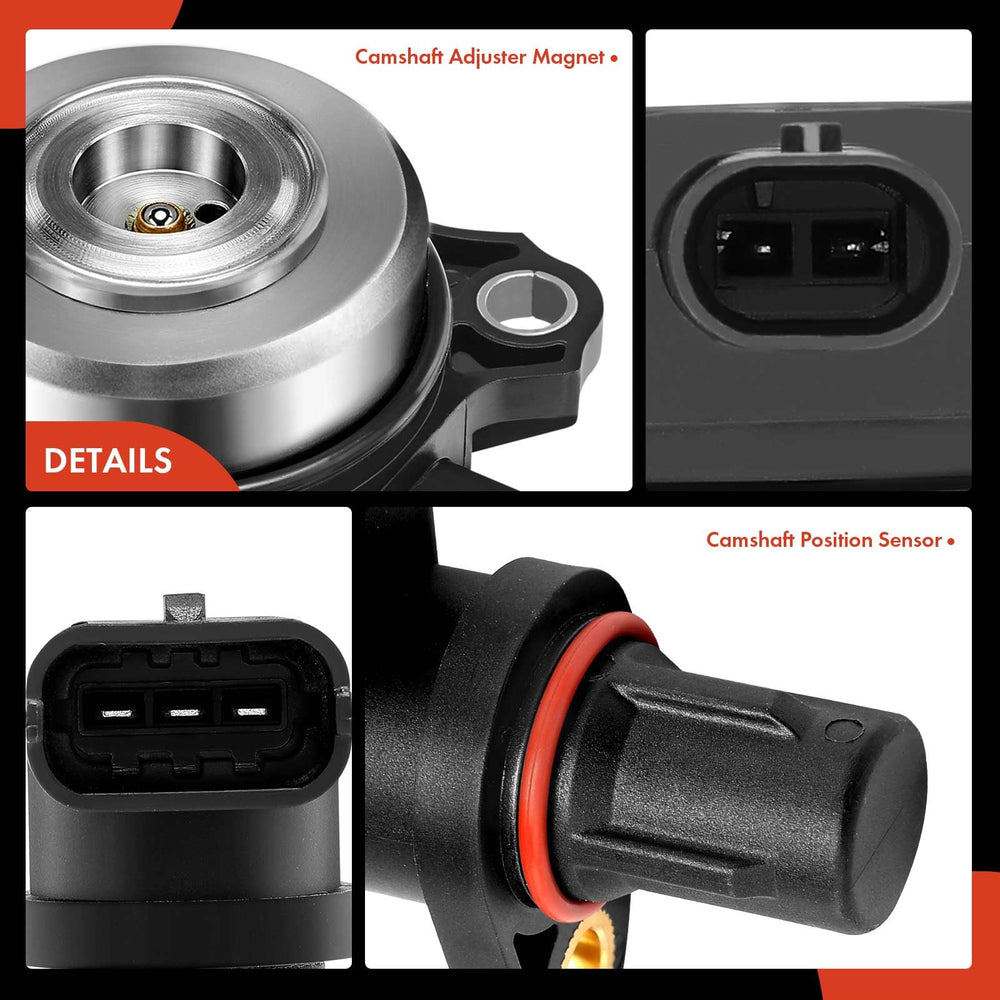 A-Premium camshaft adjuster magnet component close-up shows high-quality material.
