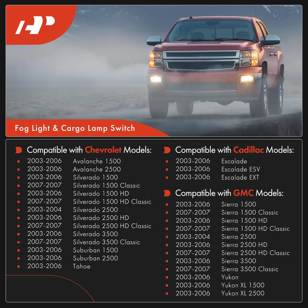 A-Premium cargo lamp switch for cargo area illumination on trips