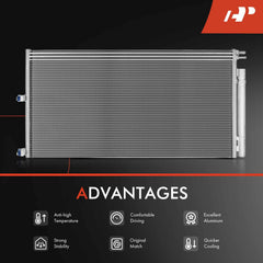 A-Premium condenser with built-in receiver dryer ready for quick, self-contained install.