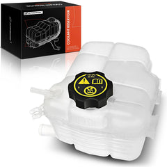 A-Premium coolant recovery tank cap view showing secure seal and overflow management.