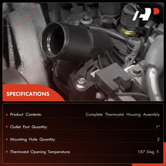 A-Premium thermostat housing for Cadillac CTS, engine bay, broad GM compatibility