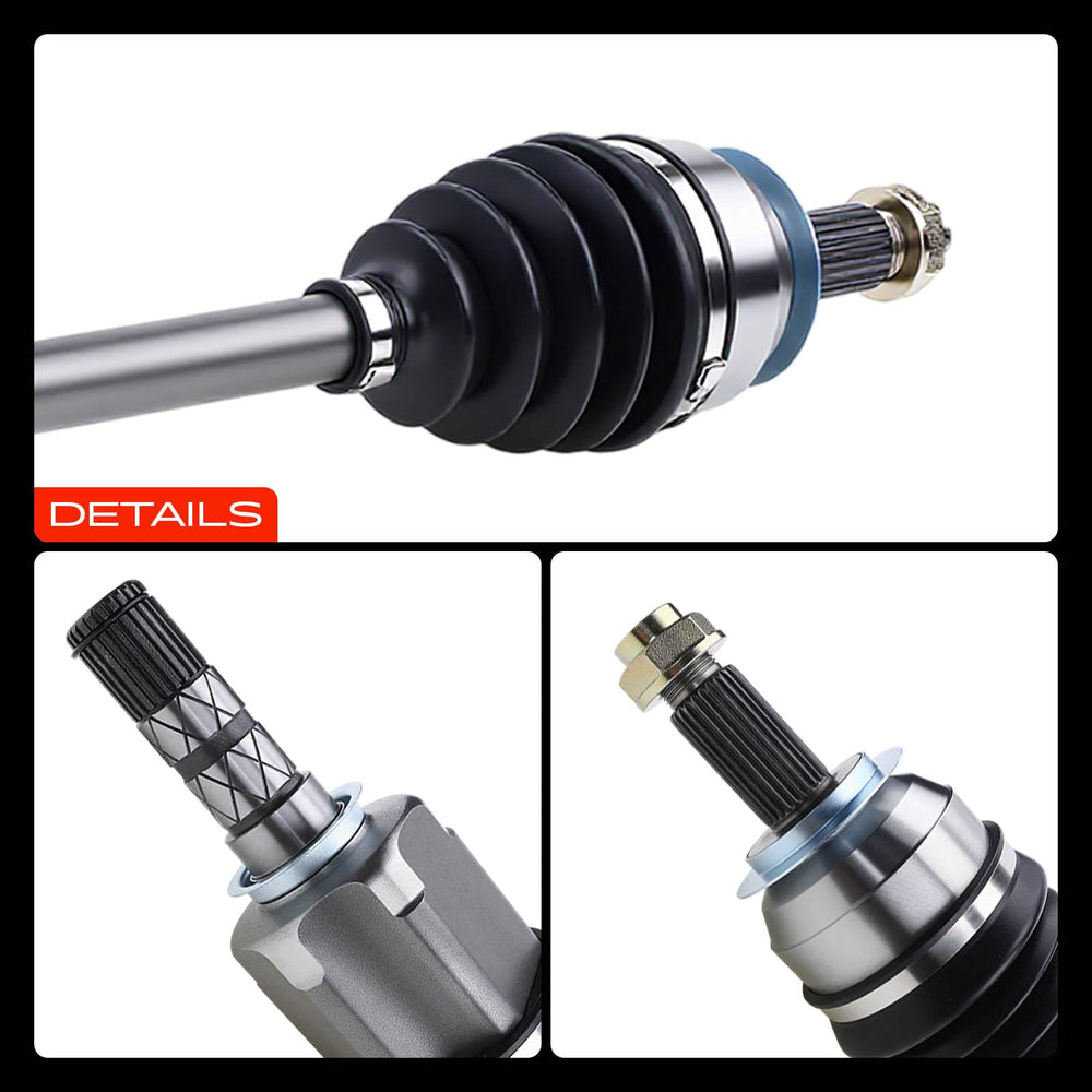 A-Premium CV axle assembly installation step showcases clear fitment alignment
