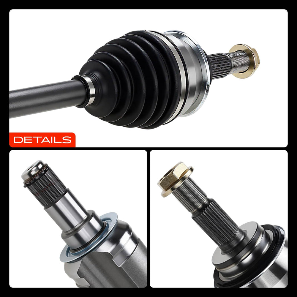 A-Premium CV axle installed in a vehicle preview showing fitment.