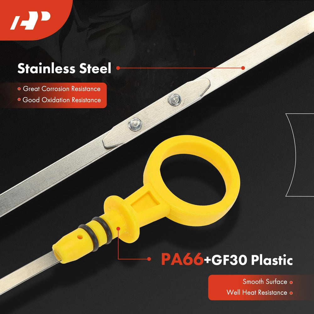 A-Premium dipstick close-up highlighting stainless steel rod and easy grip.