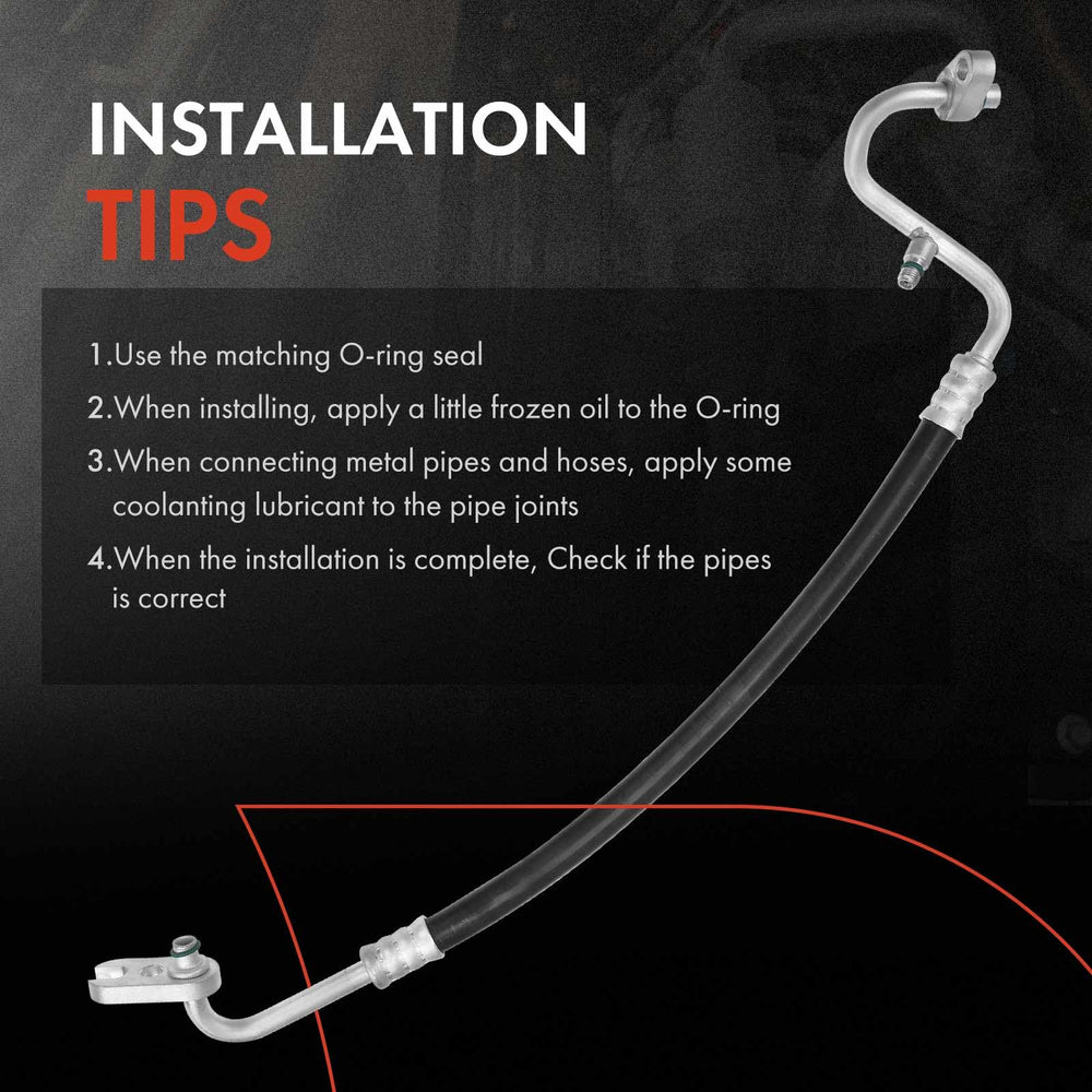 Installation-ready assembly with clamps and fittings for A-Premium discharge line hose.